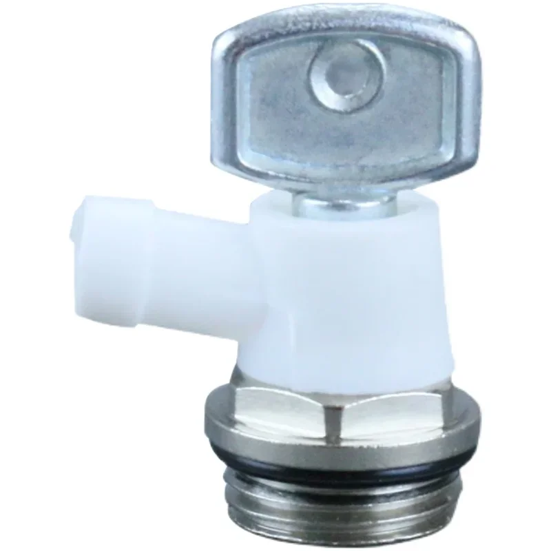 10PCS Manual drain and exhaust valve for radiators with 4-point interface and key design.360 rotation