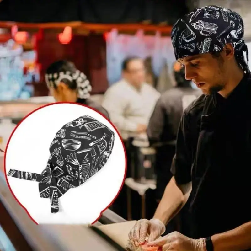 

39BB Black Chefs Hats Adjustable Western Restaurant Chefs Hat Kitchen Adult Hat for Restaurants and Culinary Activity