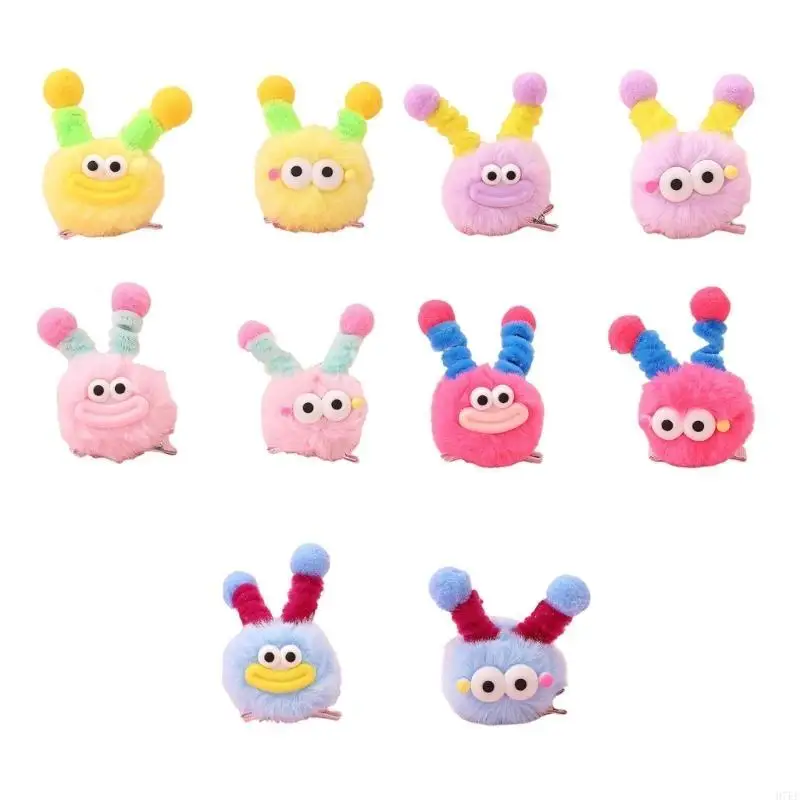 Plush Duckbill HairPin Furry Pom pompon kreskówka barrettes dla dzieci nastolatki dziewczęta modne imprezowe akcesoria do włosów