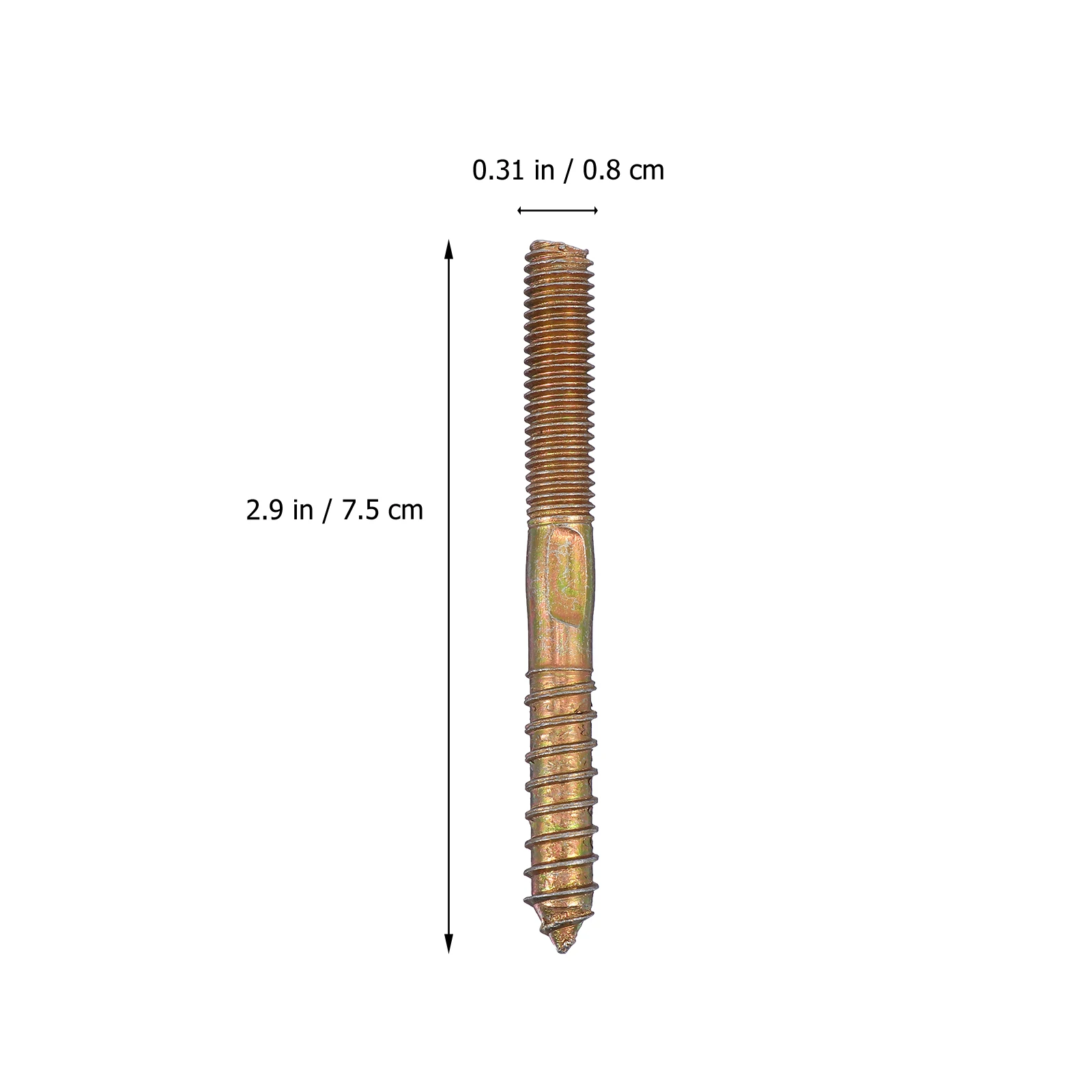 

50 Pcs Galvanized Double-headed Screw Bolts M8 Hanger Carbon Steel Furniture Screws and