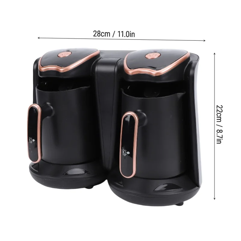 Coffee Brewing Turkish Maker Machine 800W Electric Adjustable Temperature With Dual Pots view 5