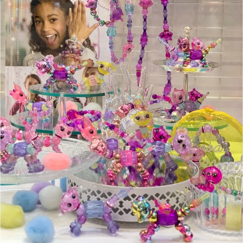 

Фигурка браслета для домашних животных, милые животные, играющий в домик, сумка, подвеска, брелок, детская игрушка