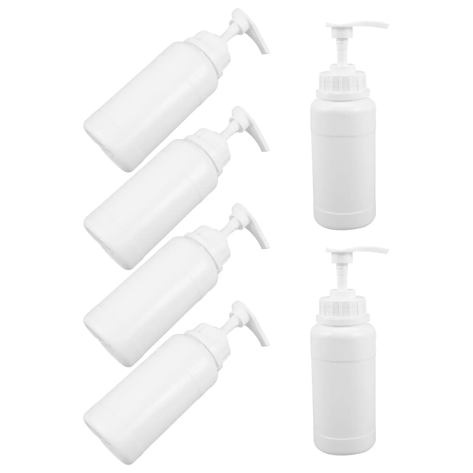 

6pcs 300Ml Leak-Proof Pump Bottles Refillable Lotion Dispenser Shampoo Body Wash Soap Container For Bathroom Kitchen Travel