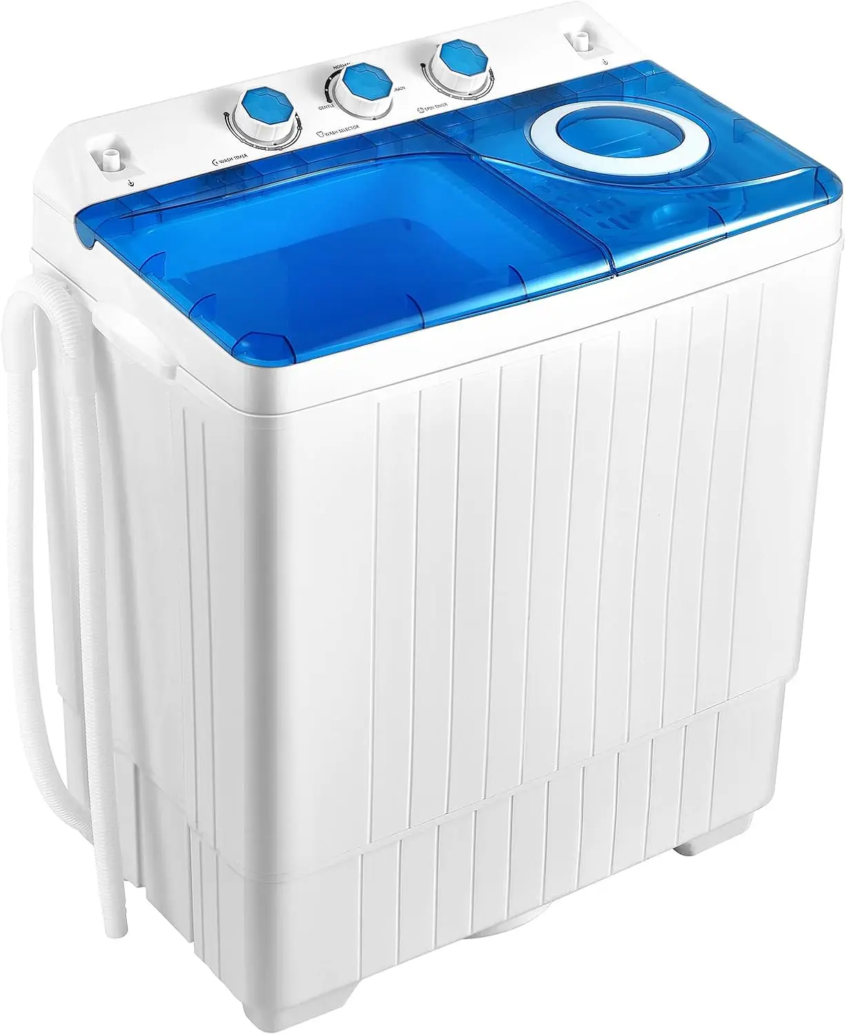 2 in 1 Washer and Spinner Combo, 26lbs Capacity 18 lbs Washing 8 lbs Spinning, w/Timer Control