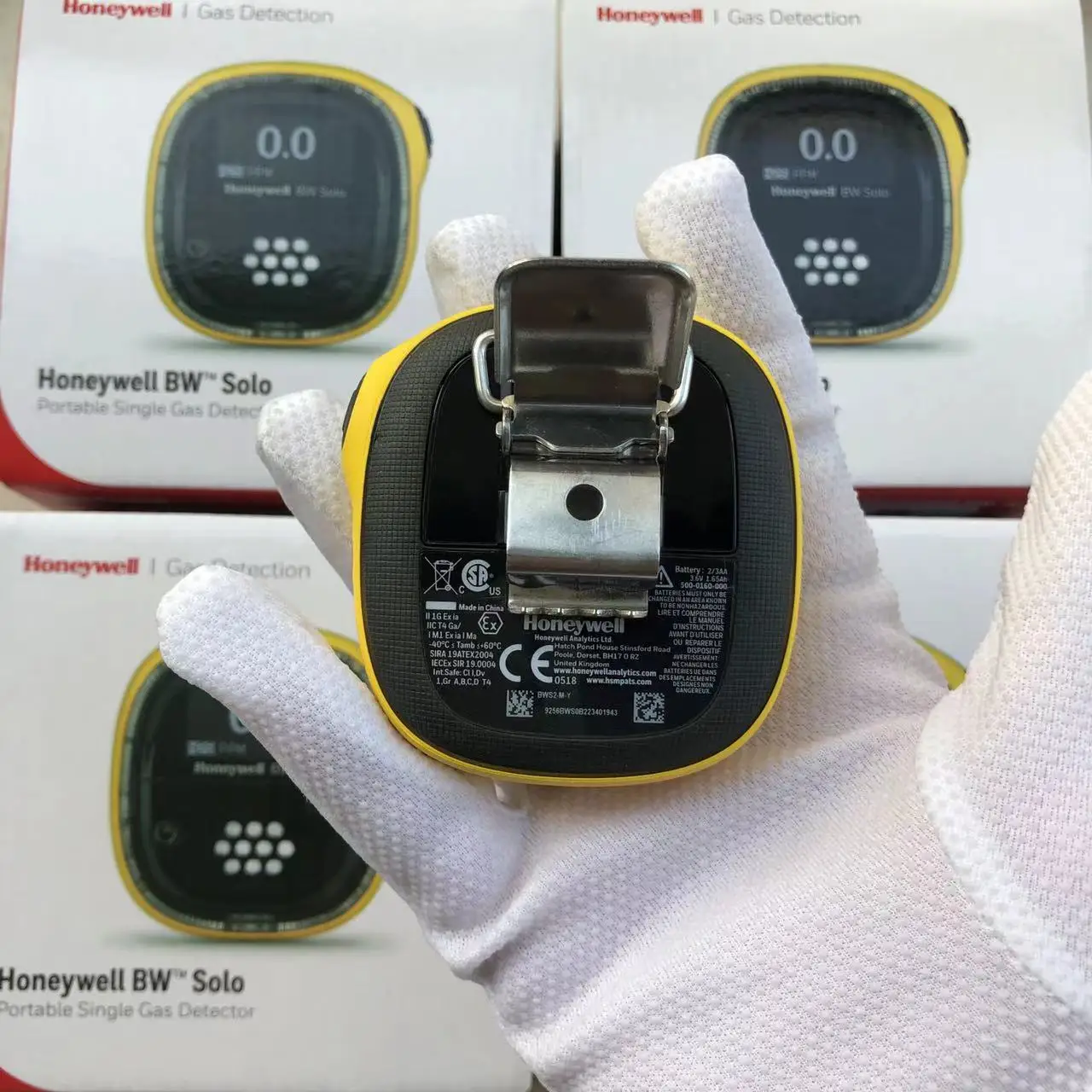 Honeywell BW SOLO BWS2-M-Y Carbon Monoxide CO Gas Detector Single Gas Portable Alarm Sensor for Safety Equipment