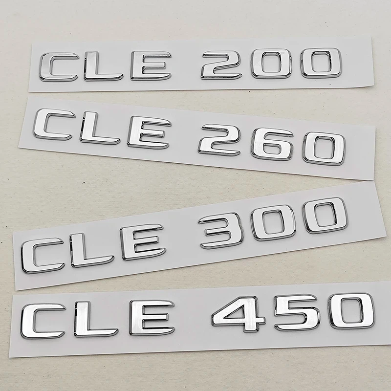 Car Letters Logo CLE200 CLE260 CLE300 CLE450 Badge Rear ABS Trunk Emblem Decals For Mercedes Benz CLE Class Auto Tail Marking