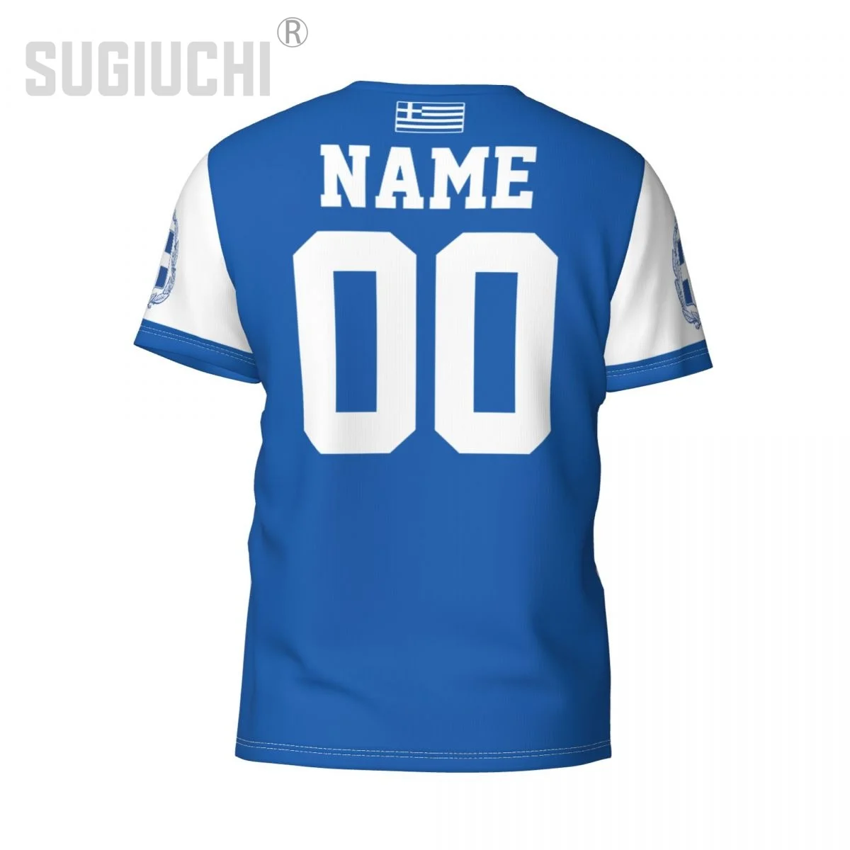 Custom Name Number Greece Flag Greek Emblem 3D T-shirts For Men Women Tees jersey team Clothes Soccer Football Fans Gift T shirt