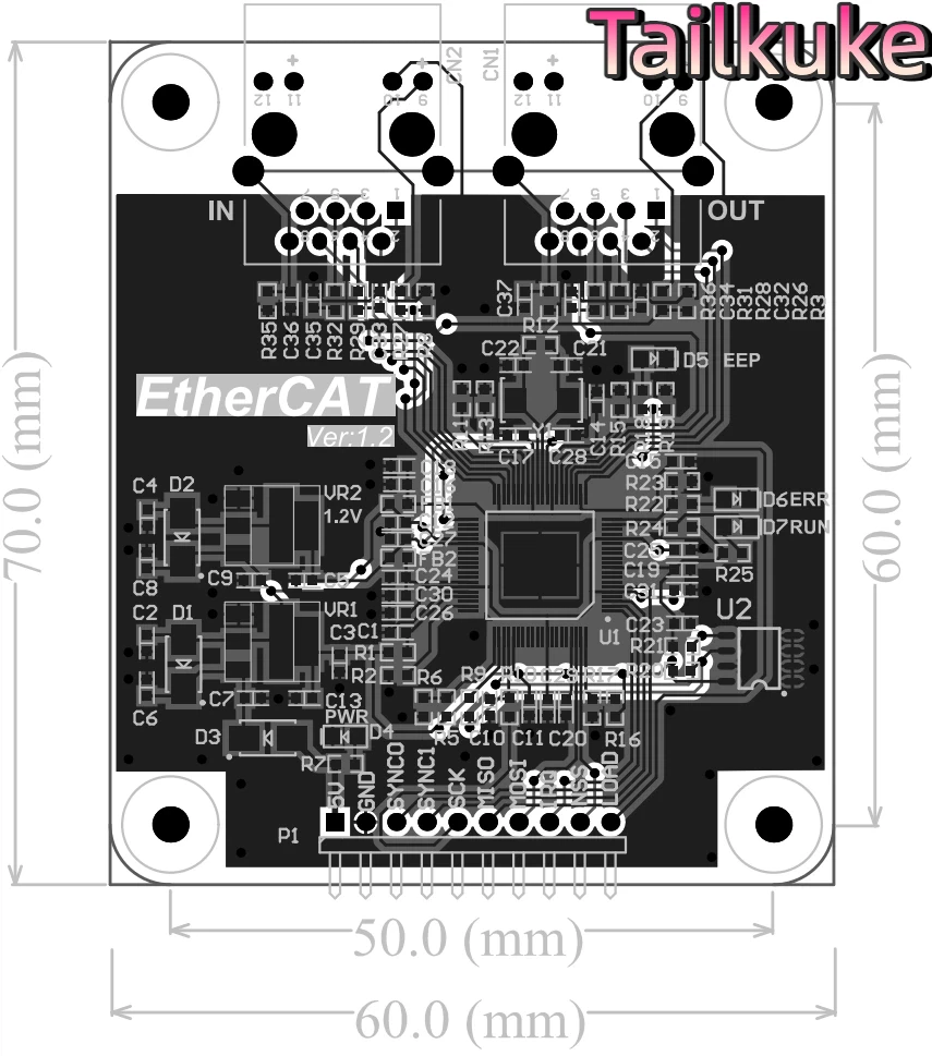 EtherCAT development board AX58100 development board slave CANOPEN CIA402 learning SPI interface