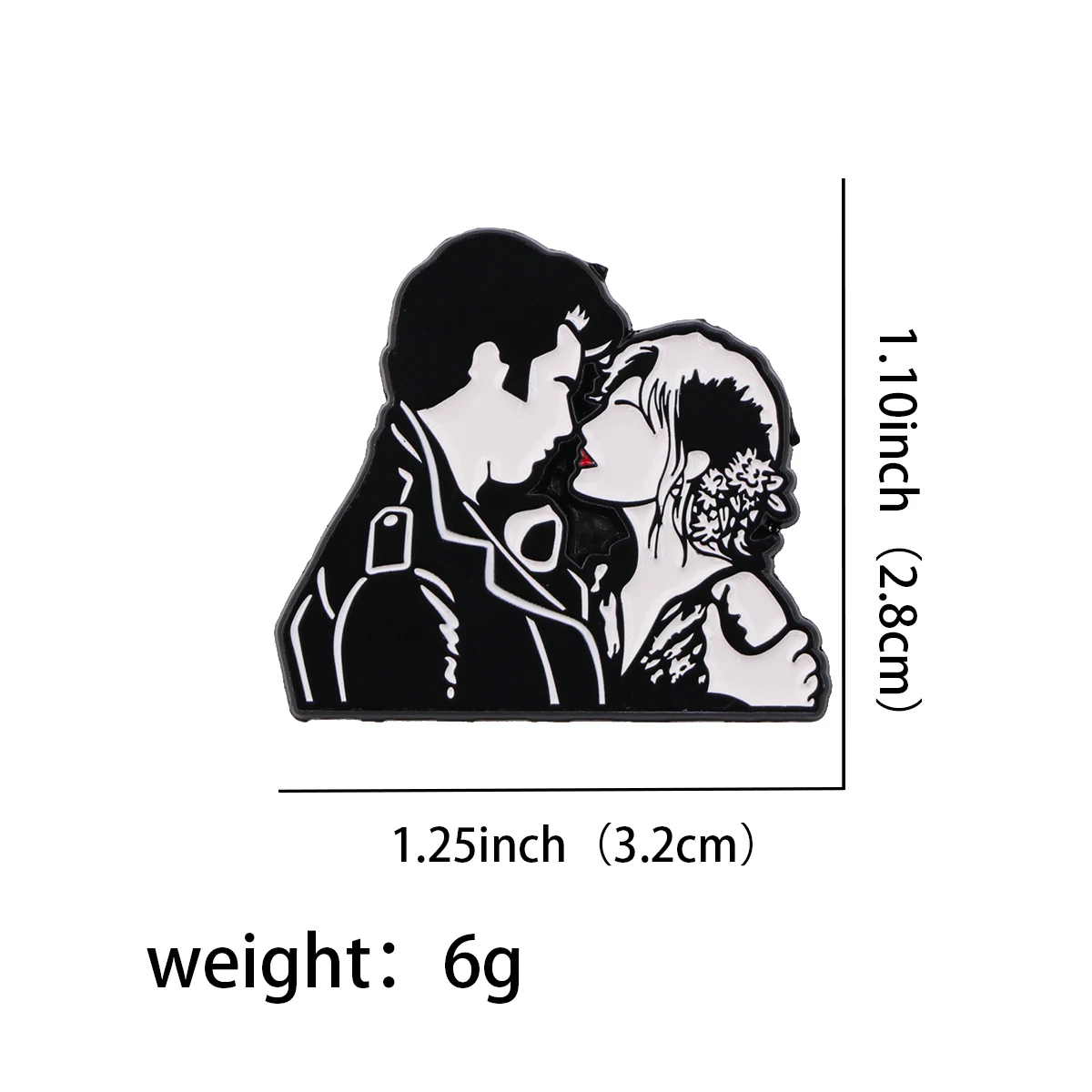 Classic TV Series Couple Soft Enamel Pin Women Lapel Pins for Backpacks Brooch for Clothes DIY Metal Badges Jewelry Accessories