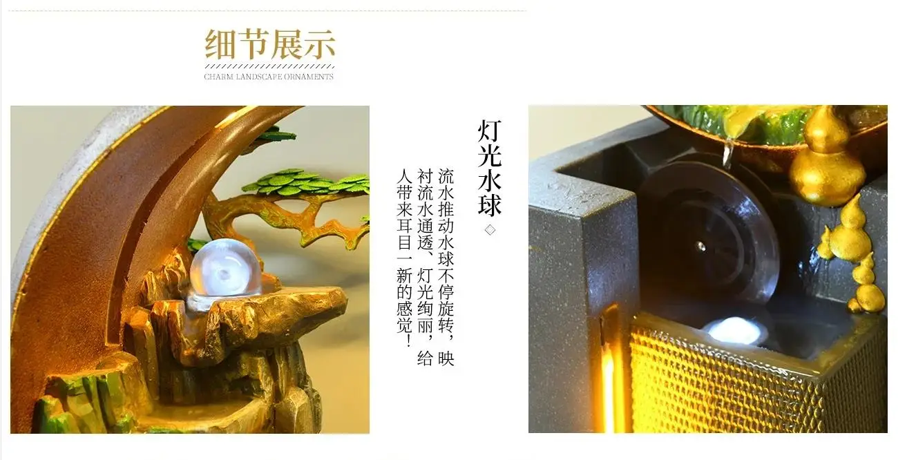 

ZYA Personalized Flowing Water Ornament Fountain Home Decoration Living Room Entrance Display Office living room decoration