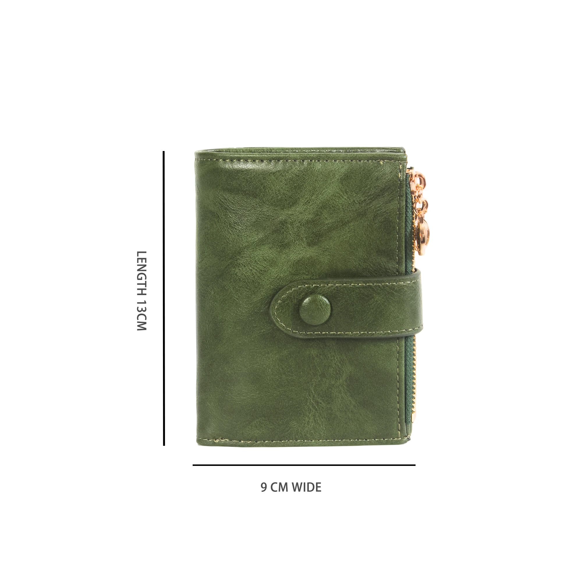 Vintage Kurze Damen-Geldbörse, Kreditkartenhalter - 17 Kartenfächer, Minimalistisch - Schlank - Diebstahlsicher (RFID) - Kartenhalter - Kompaktes Kartenetui - Münzfach – Detail 4