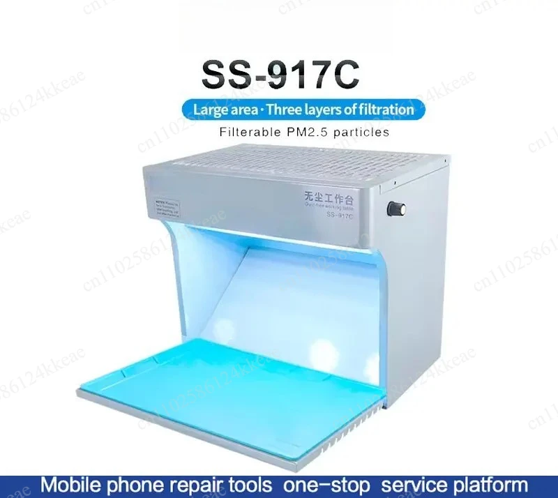 SS-917C Dust Free Working Room Double LED Light Clean Workbenches Mobile Phone Repair Filter Purification Operation Room