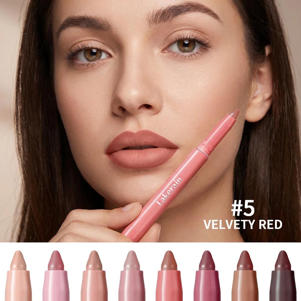 Cream Lip Liner Rich Pigmented Color Smooth Matte Texture Long Lasting Wear Waterproof Sweat-resistant Fast-setting Lip Liner