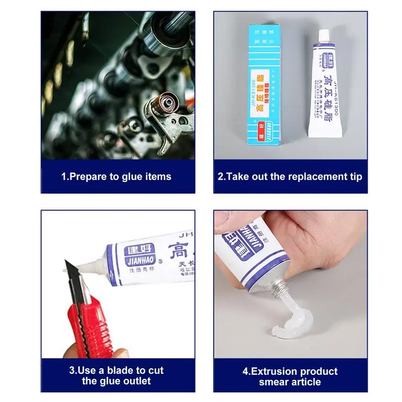 High Pressure Silicone Grease Translucent Non-curing Non-volatile Insulation Moisture Rust Rubber Metal Lubricating Cream