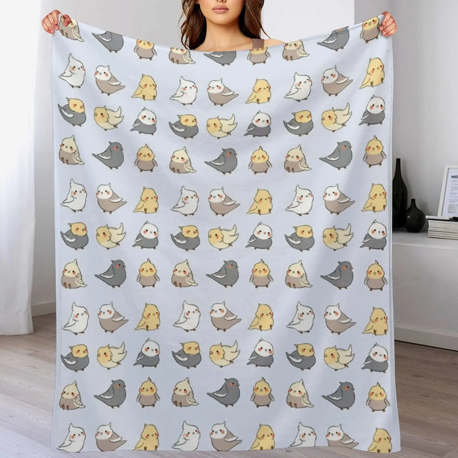 

Cockatiels cute pack Throw Blanket Winter beds anime Giant Sofa Picnic Blankets