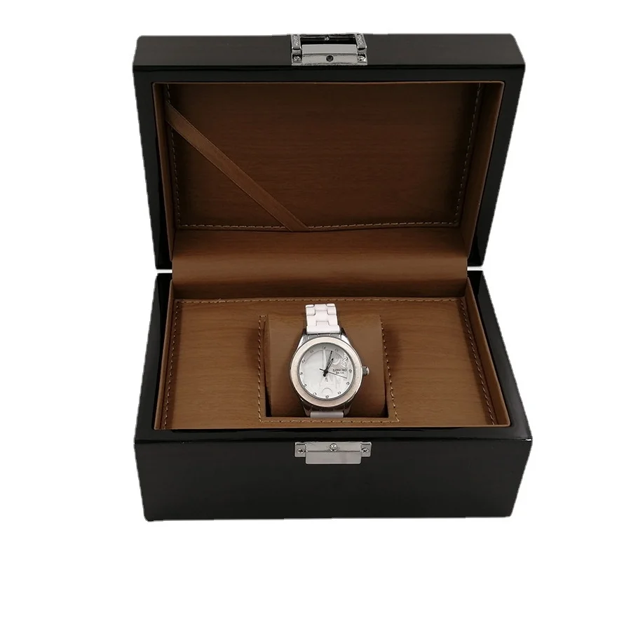 Premium Massivholz Lackierte Uhrenbox Schmuckaufbewahrung Hochwertige Vitrine für Uhren und Schmuck Premium Geschenkverpackung – Detail 8