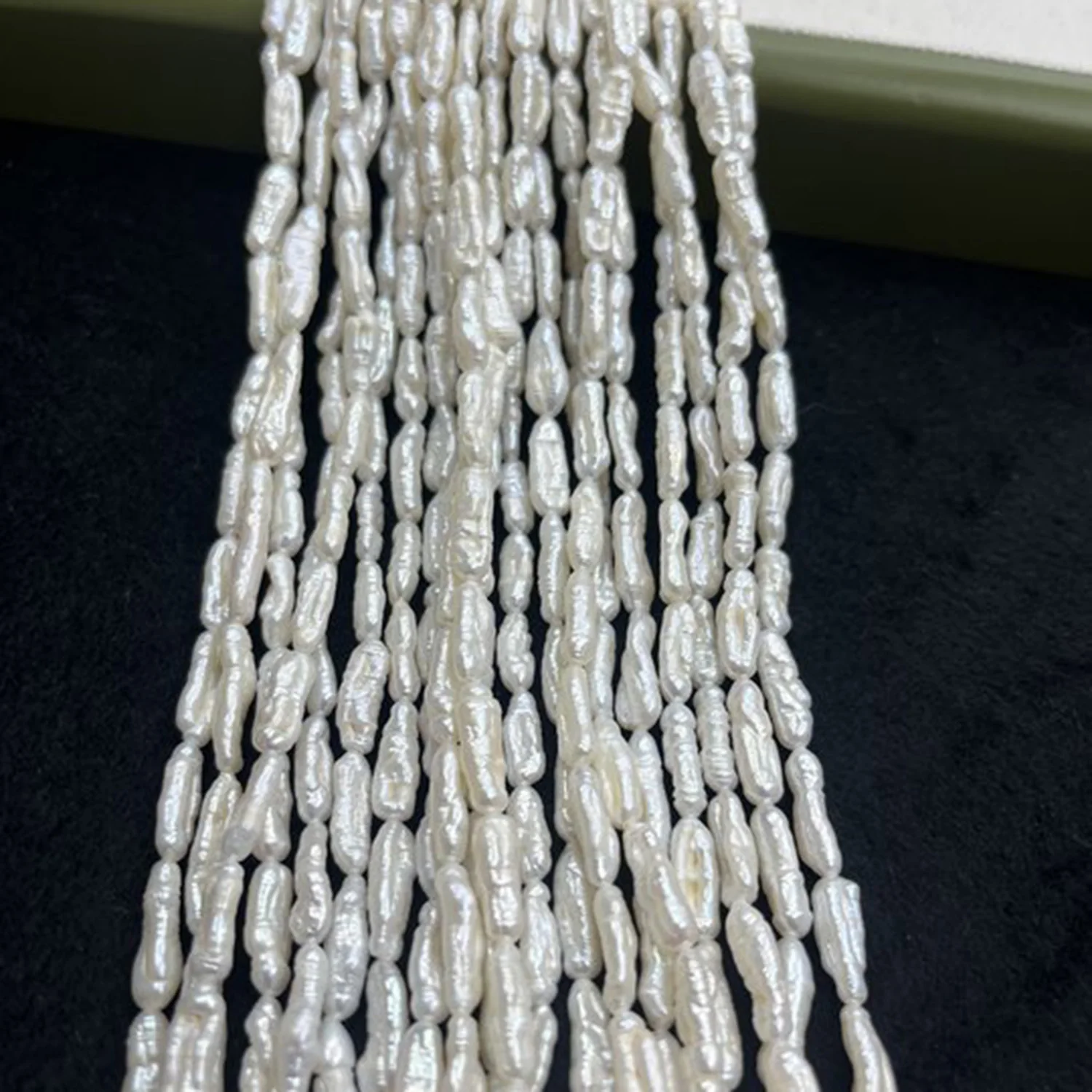 5x10-6x12mm Natürliche Süßwasser Perle Hohe Qualität Vertikale Spacer Perlen Schmuck Machen DIY Halskette armband Frauen Geschenk