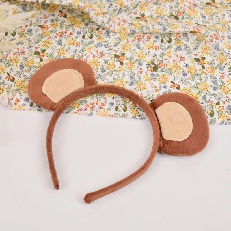 652F Monkey Costume Accessories Set-Monkey Ears Taildber Tail Monkey Proos Press Prop