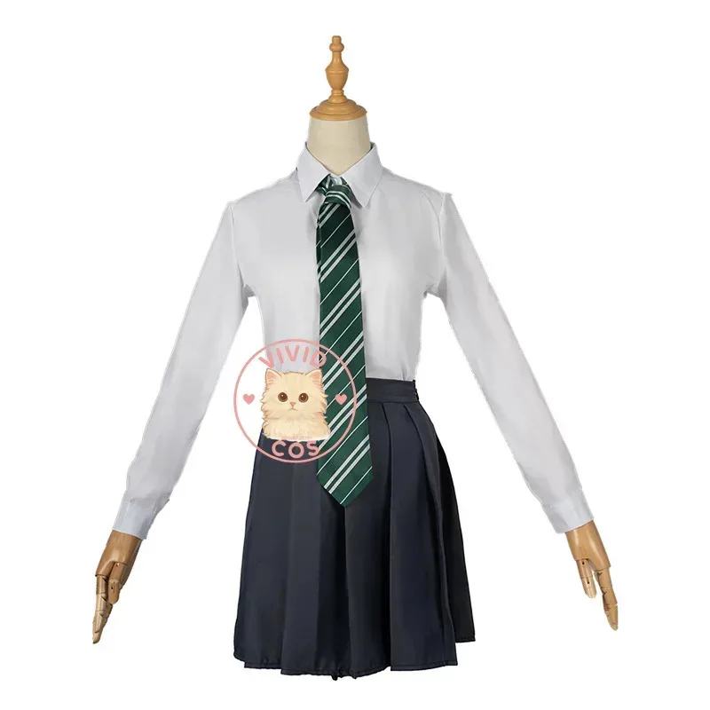 ff34Movie Slytherin Anime Cosplay disfraz juego de rol bata mágica capa uniforme escolar ropa para mujeres fiesta de Halloween cómic