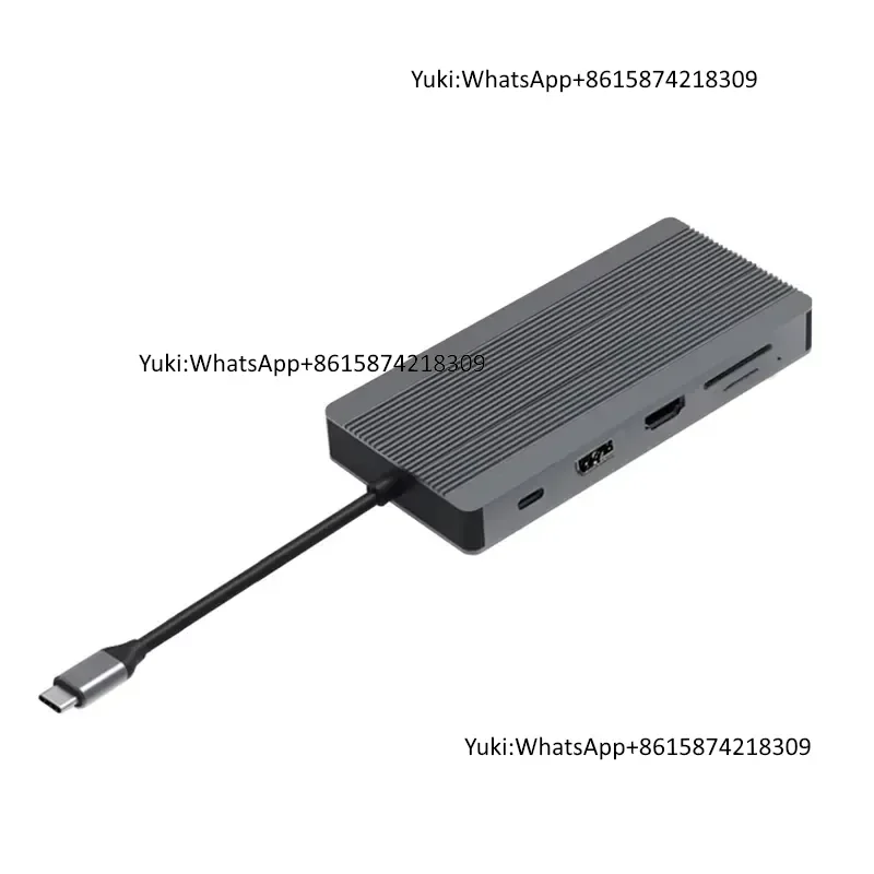Good Quality Type C Hub 12 in 1 Multifunction Type C PD Display Port Ethernet USB Power Adapter Docking Station Charger