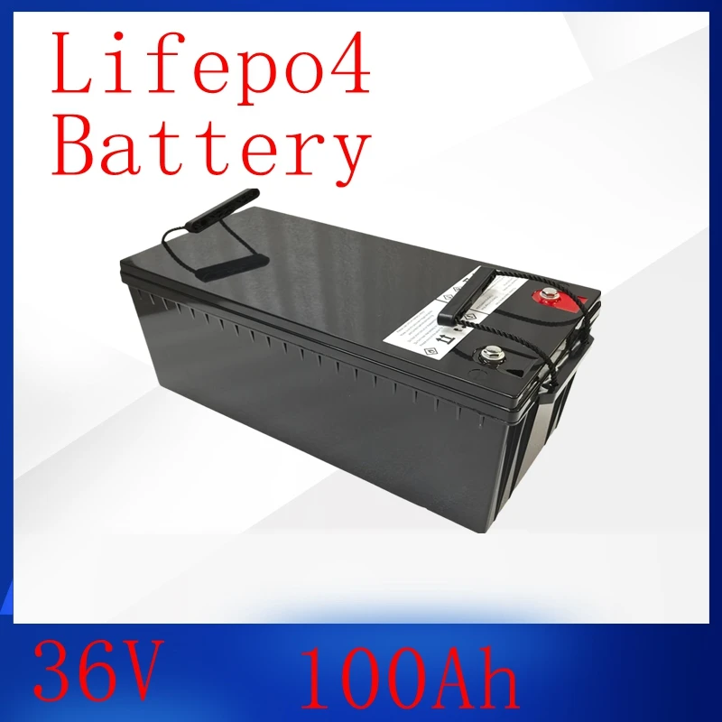 

Lithium 36V 100Ah Lifepo4 Battery+ 43.8V 10A Charger With BMS1800W 3600W For Gof car Solar System Trolling Motor Boat