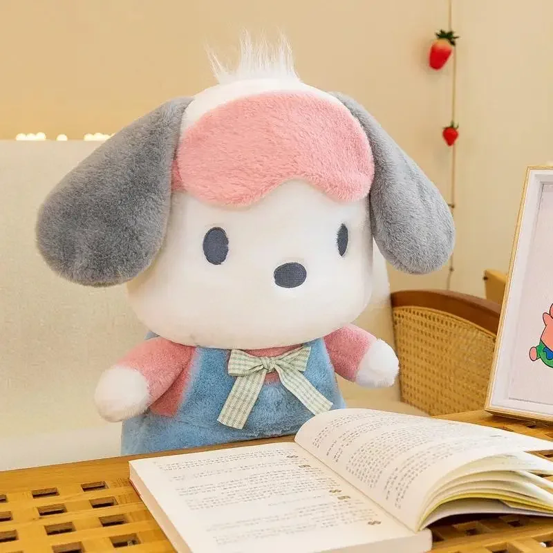 

Sanrio милая маска для глаз Pochacco аниме плюшевая игрушка 30 см подушка мультяшная кукла украшение для сна для девочек детские подарки на день рождения и Рождество