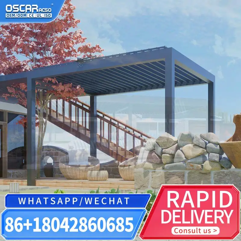Large Louvered Pergola with Sun Shade for Gardens Patios Backyards Outdoor Shelter Outdoor Pavilion pergola