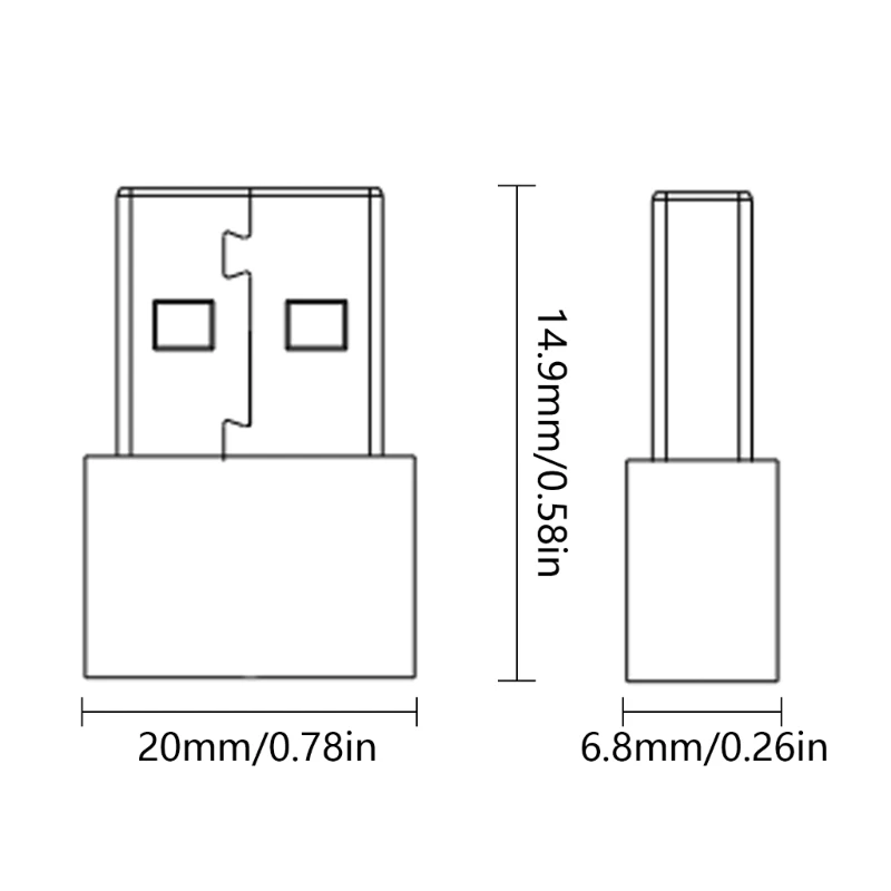 Convertidores carga tipo cargador USB 2.0, adaptadores USB macho a USB C