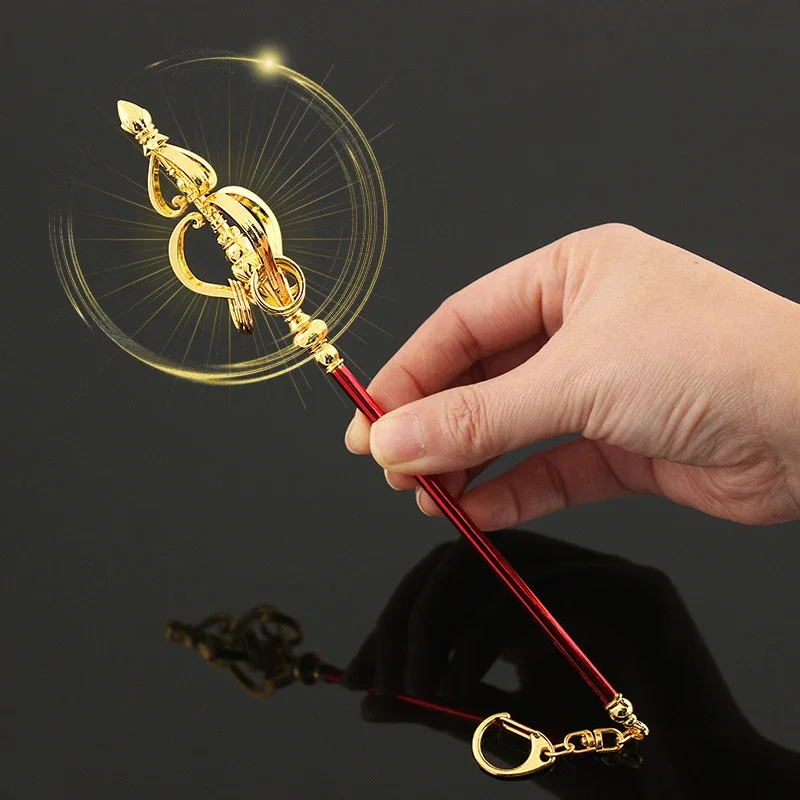 King\'s game around the Journey to the West Tang Sanzang Tang Monk 22cm Jin Chan Chan stick alloy sword model ornaments toys