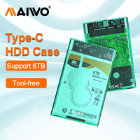 MAIWO 2.5'' HDD Enclosure SATA to USB3.0 External Hard Drive Case Type-C 5Gbps 2.5 Inch Hard Drive Enclosure for HDD Case Box