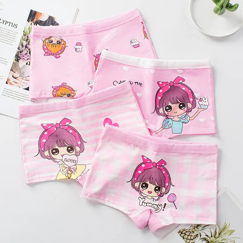 4 Stück weiche, antibakterielle Baumwoll-Slips für Kinder und Mädchen, Höschen mit Erdbeer-Print, atmungsaktive Unterwäsche für Kinder von 3–16 Jahren – Detail 14