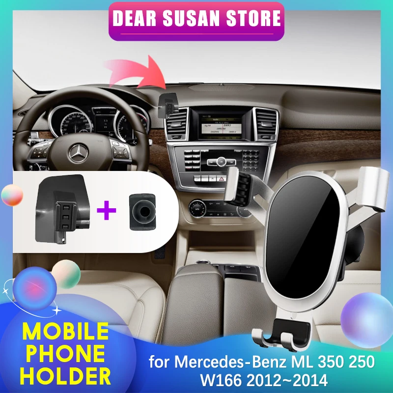 

Автомобильный держатель для Mercedes-Benz ML 350 250 W166 2012 ~ 2014 2013 GPS с креплением на створки вентиляции, подставка для сотового телефона, аксессуары для iPhone