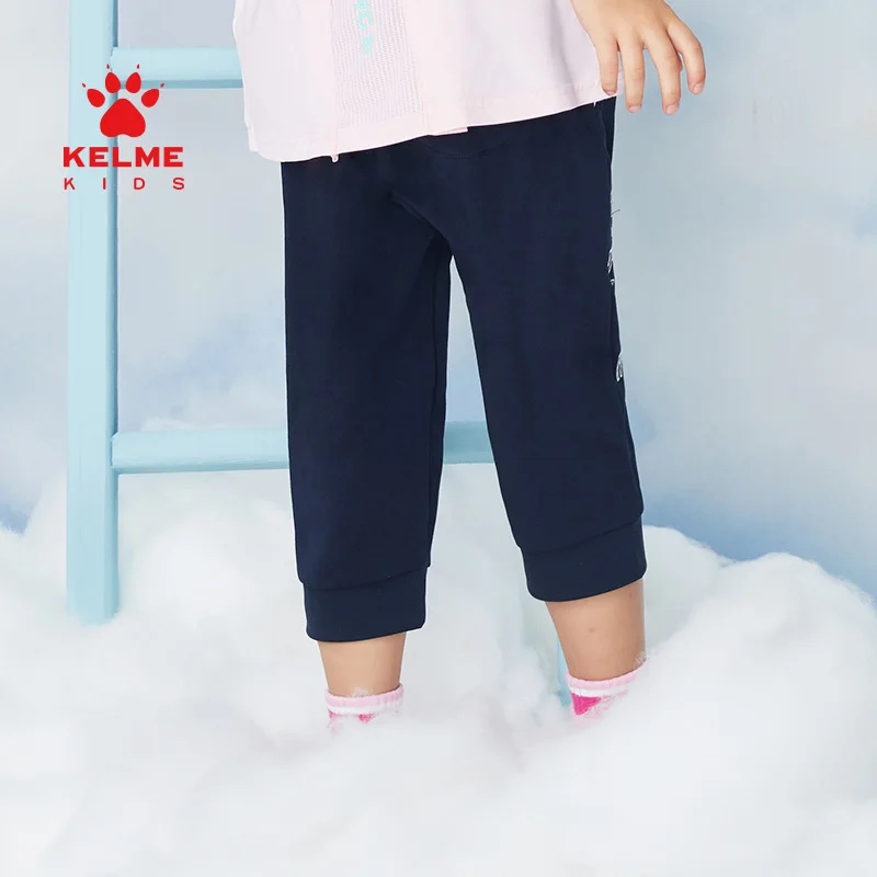 

KELME KIDS Children's Clothing Boys And Girls 100% Cotton Cropped Pants Summer New Printing Fashion Sports Pants 5225ZK4033