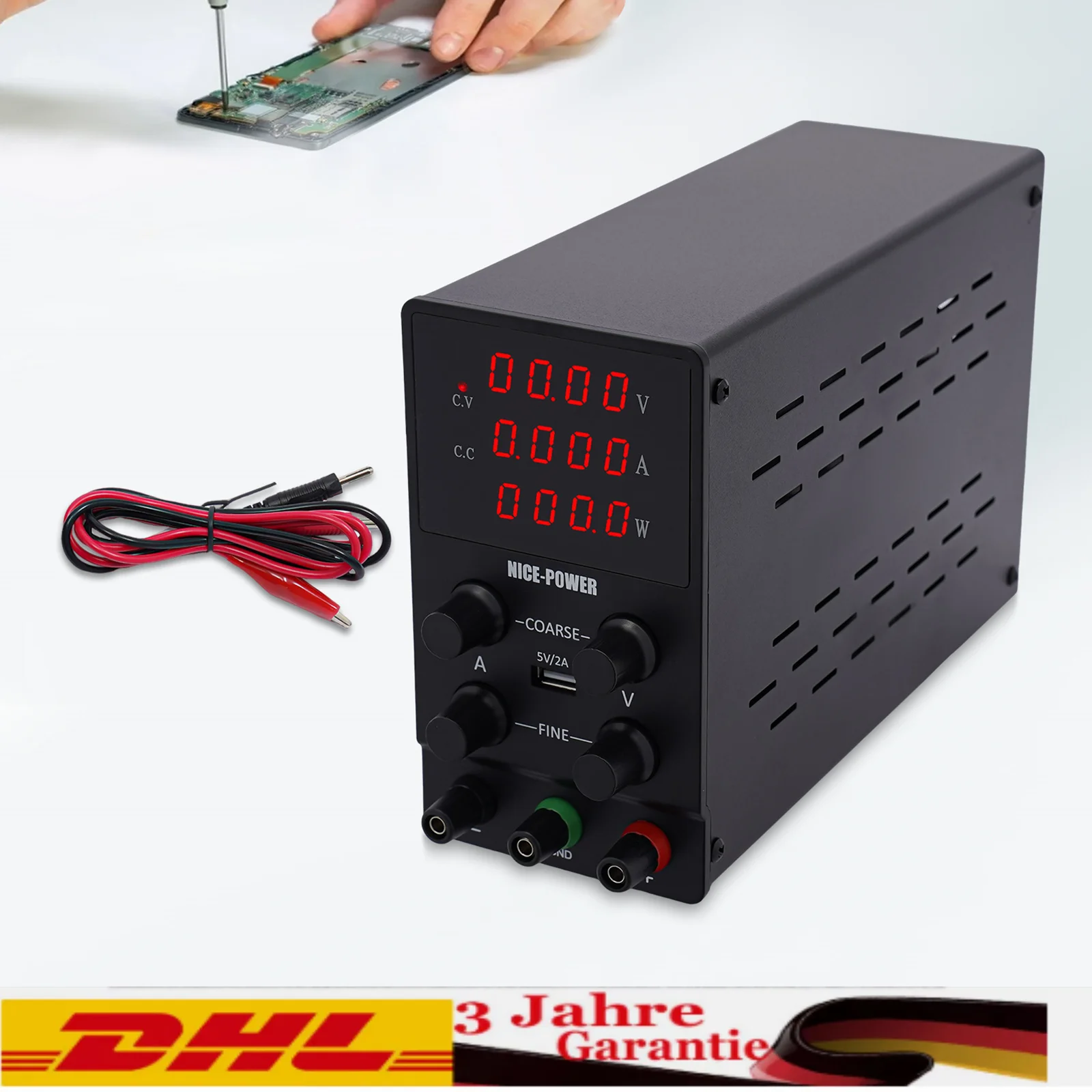 Laboratory Power Supply Switching Power Supply SPS3010 Black Adjustable Power Supply 0-30V LED Display Overload Protection 220V