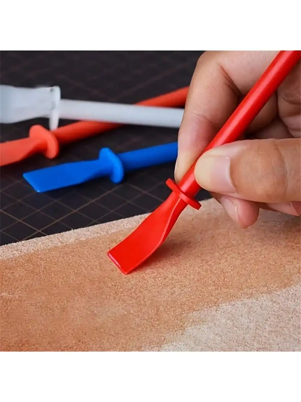 10 Uds. Esparcidores de pegamento, aplicador de barras de eliminación de pegamento de polipropileno, raspadores de pintura para herramienta artesanal de cuero de arte DIY hecha a mano