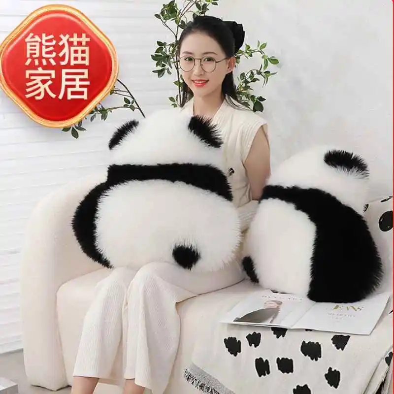 Panda kissen niedliche blume plüsch puppe kissen bequeme kawaii katzen pfoten form spiel stuhl nied lichen gemützchen sitz polster