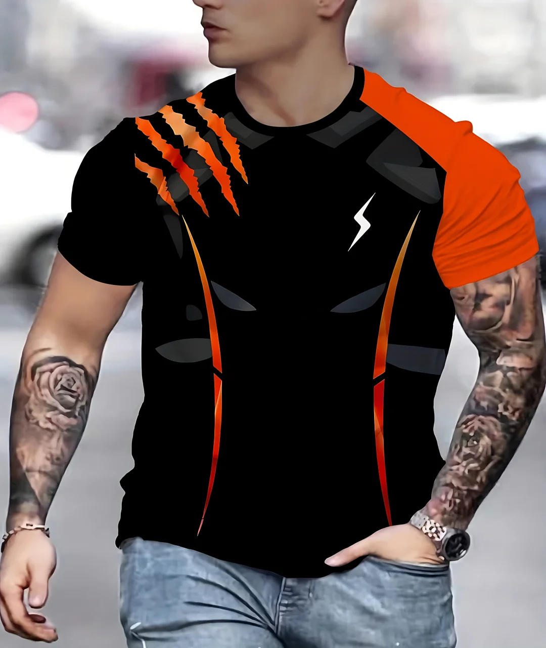 

The 2025 summer new 3D printed men's T-shirt is casual, fashionable, soft, comfortable, light, breathable and simple