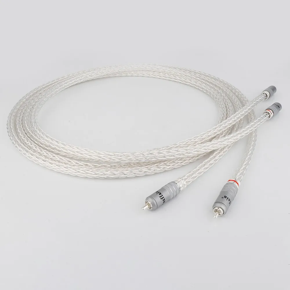

L303 High Quality 6AG RCA 12 Strands Interconnect Cable Audio Extension Cable OCC Silver Plated With Silver Plated RCA Plug
