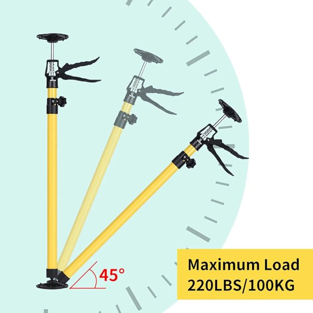 2Pcs Labor-Saving Telescopic Steel Support Rod Cabinet Jack Drywall Construction Tool Extensible Non-slip Hand Lifting Jack Tool