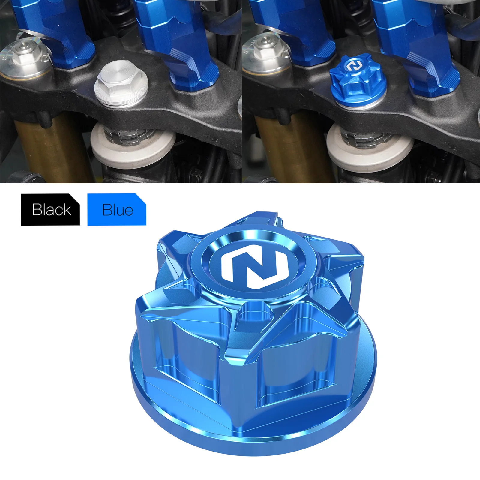 

For Yamaha 2019-2024 Tenere 700 XTZ 700 Motorcycle Steering Stem Nut Screw Tenere 700 World Raid 2022 YZF R7 22-23 XSR 900 MT-09