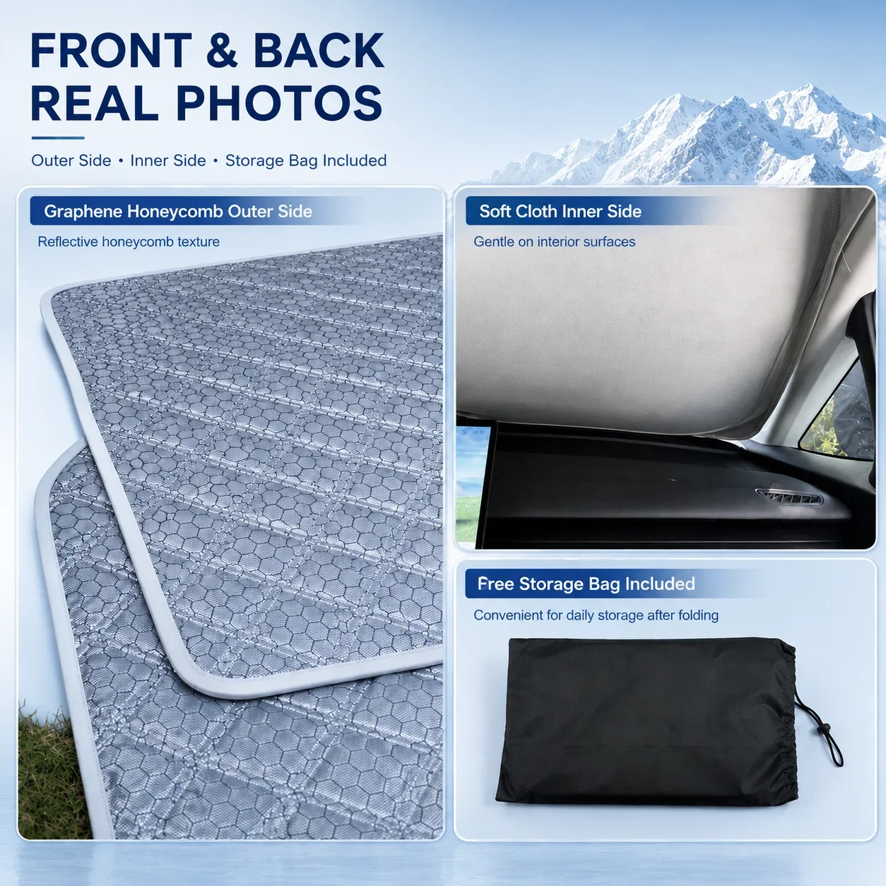 For Citroen C3 Graphene Windshield Sunshade Custom Fit Car Sunshade UV Sun Protection Car Accessories 5