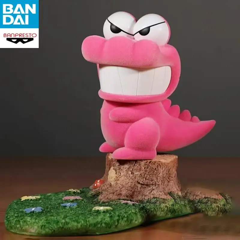 Genuíno bandai banpresto lápis shin-chan kawaii nohara shinnosuke monte nini fofo inchado anime figura modelo ornamento de mesa