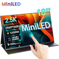 18 Inch 2.5K 155Hz MiniLED Portable Monitor 2560*1600P 1200Nit 100%DCI-P3 HDR IPS Screen Gaming Display For PC XBox PS4/5 Switch