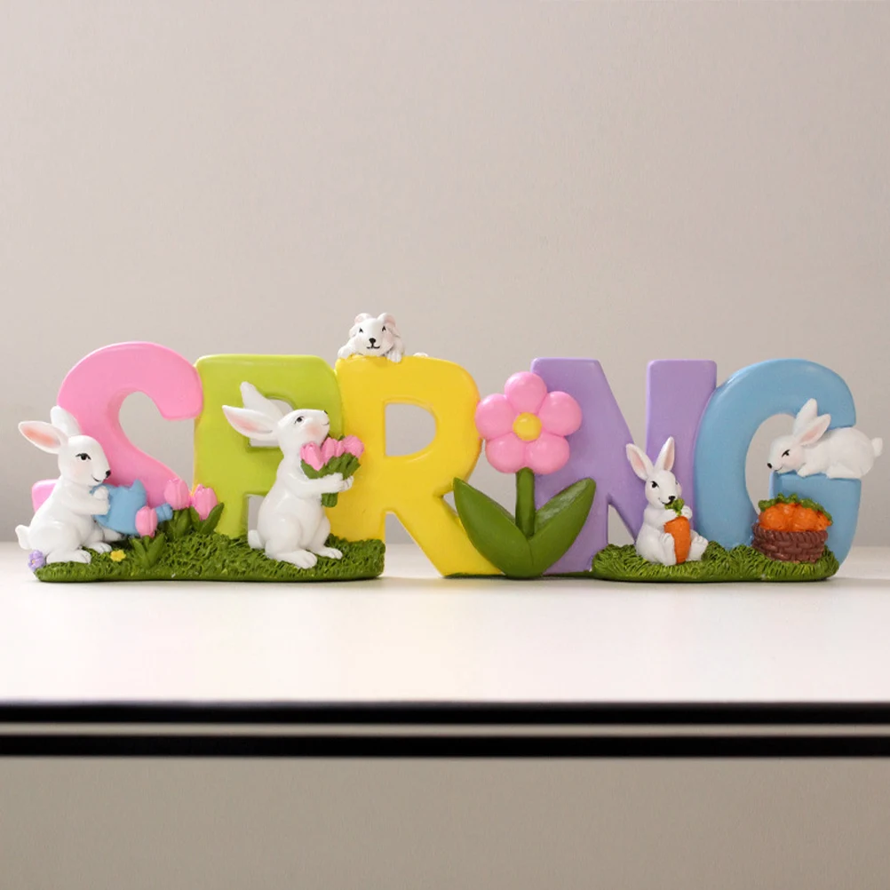 

Rabbit Alphabet Resin Table Decor Easter Home Easter Table Decoration Party Supplies Desktop Craft Centerpiece Garden Art