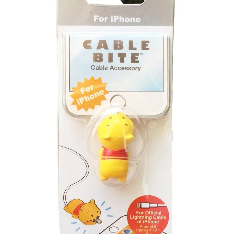 Creativo Disney Stitch Paperino Figura Anime Cartoon Caricatore del telefono Protezione del cavo Linea dati USB Copertura di protezione della testa Regalo