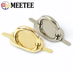 Meetee 5/10/20Pcs D Ring Metal Bag Buckles Leather Handbags Clasp Hardware Side Clip Hook for Sewing Decor Material Accessories