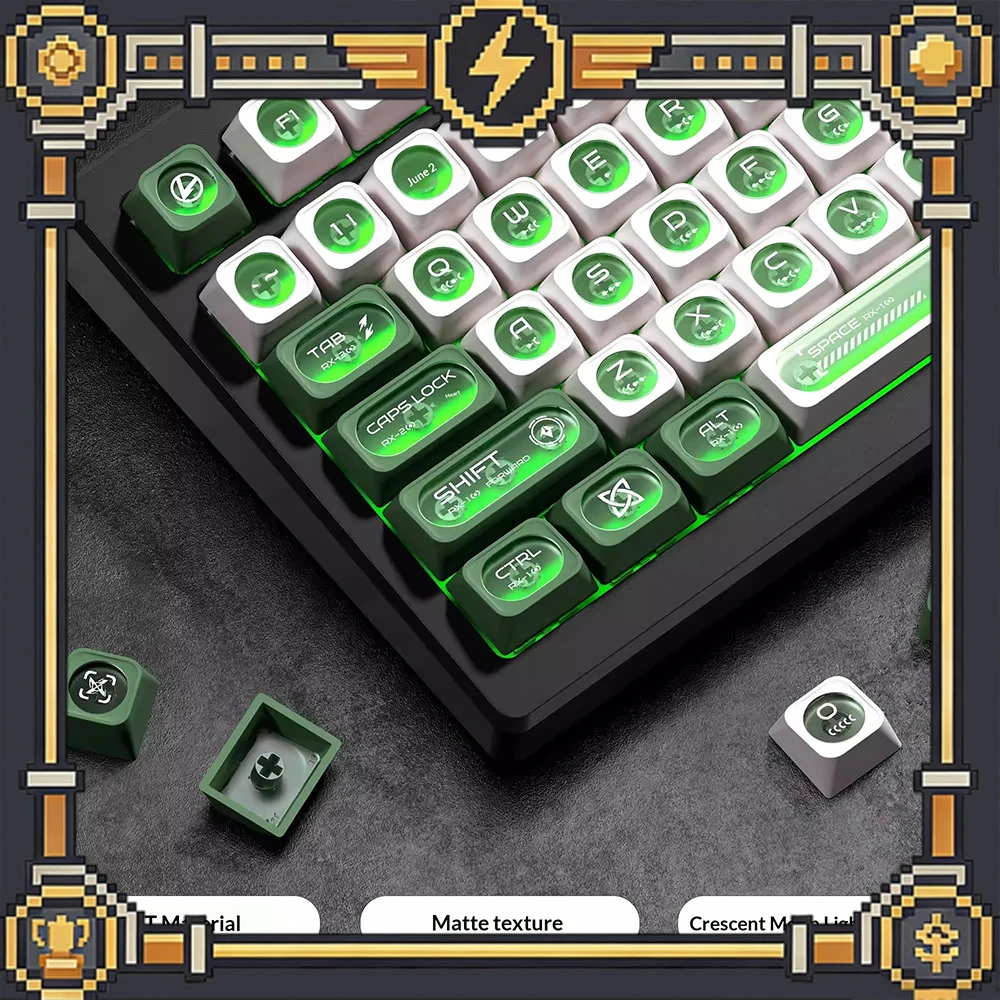 XVX Cat's Eye Max PC Keycaps Fog Permeable Original Factory Injection Molding Screen Printing UV Keyboard Keycaps PC Gifts