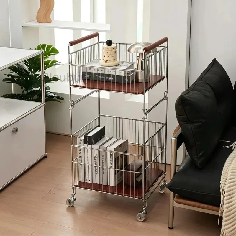 Removable and Mobile Laundry Basket for Dirty Clothes, Balcony Laundry Room, Multi-level Floor Standing Storage Rack