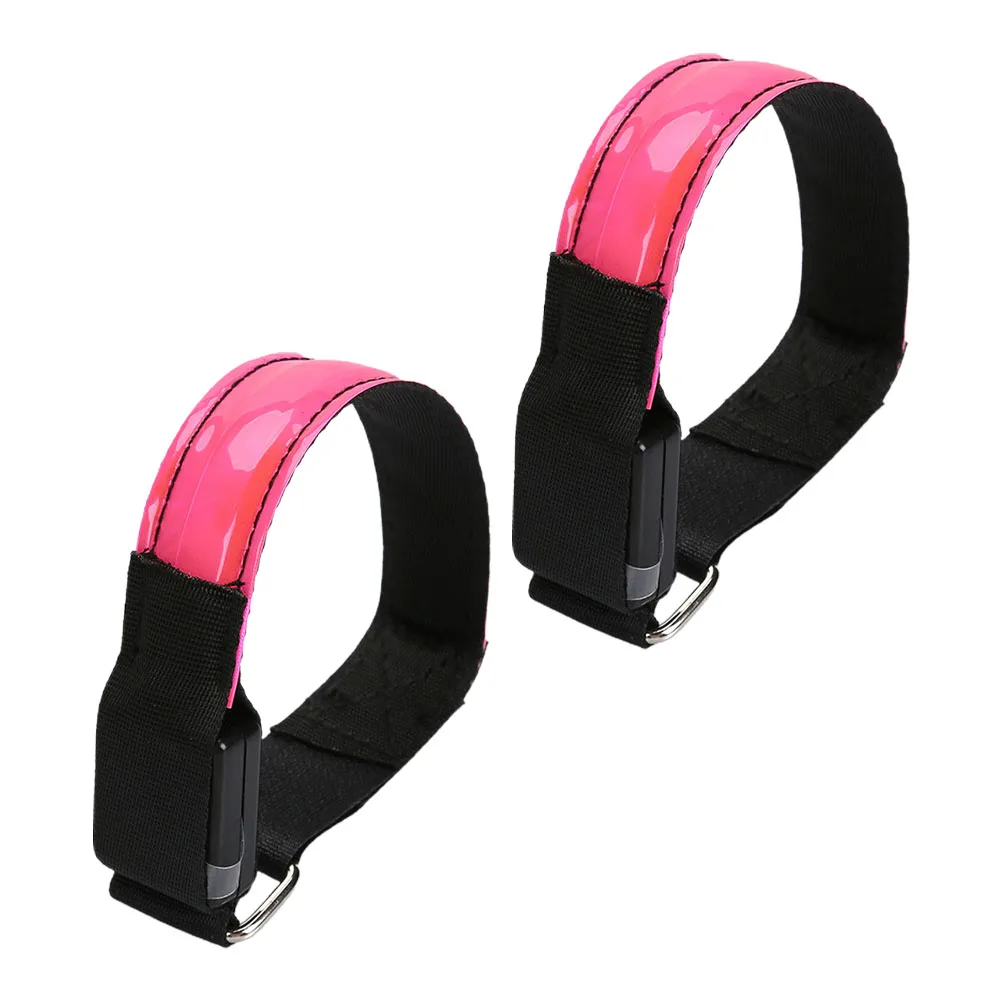 

2 pcs Led Glowing Armband Waterproof Adjustable Night Running Light Reflective Safety Strap For Jogging Cycling Outdoor Sports