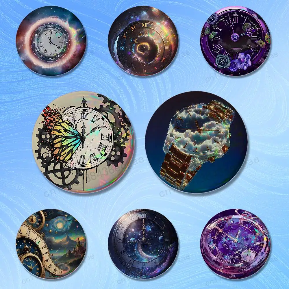 

Cartoon Art Dream Watches Badges 25 32 44 58 75 mm Brooch Fashion Jewelry Decor Clothes Hat Accessories Badge Lover Gifts